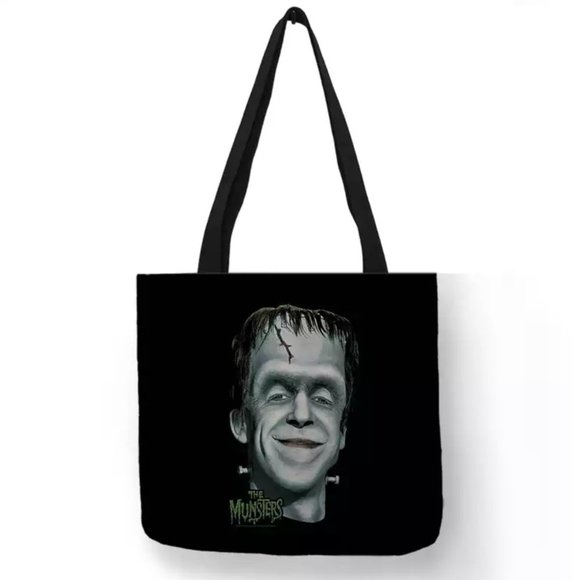 New "Herman Munster" Unisex Canvas Tote Bags. Image Is Printed On Both Sides. - Picture 1 of 2